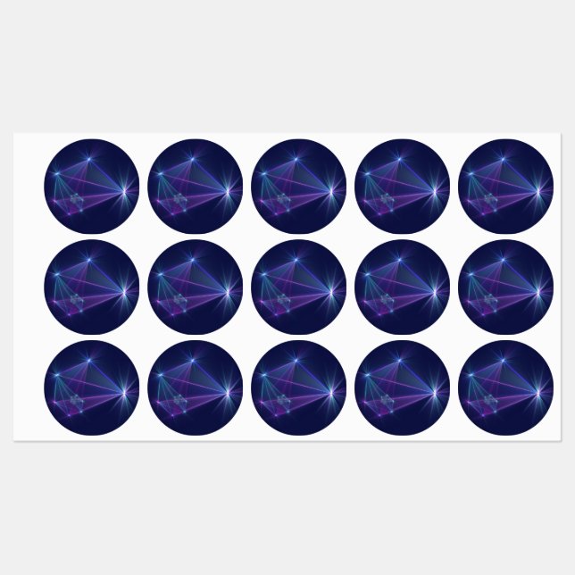 Constellation, Abstract Fantasy Fractal Art Labels (Sheet)