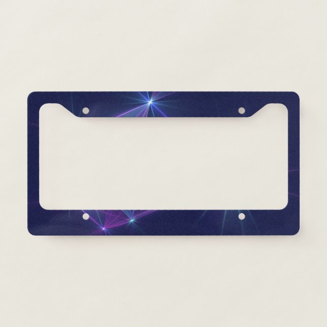 Constellation, Abstract Fantasy Fractal Art License Plate Frame (Front)