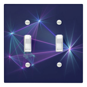 Constellation, Abstract Fantasy Fractal Art Light Switch Cover