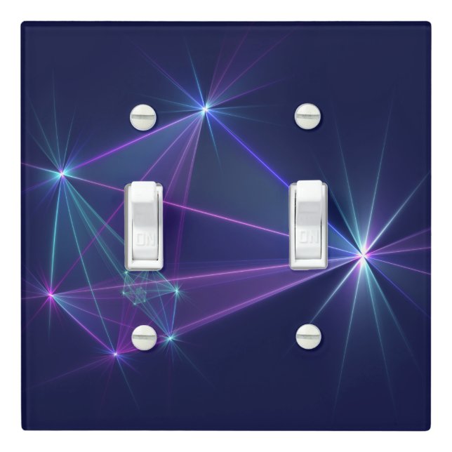 Constellation, Abstract Fantasy Fractal Art Light Switch Cover (In Situ)