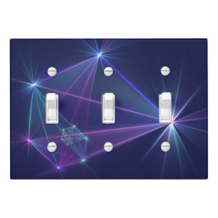 Constellation, Abstract Fantasy Fractal Art Light Switch Cover
