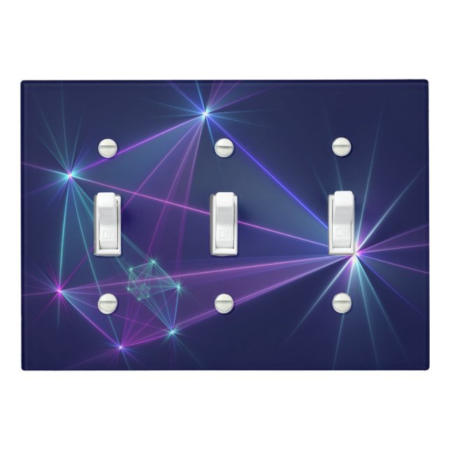 Constellation, Abstract Fantasy Fractal Art Light Switch Cover (In Situ)