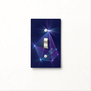 Constellation, Abstract Fantasy Fractal Art Light Switch Cover