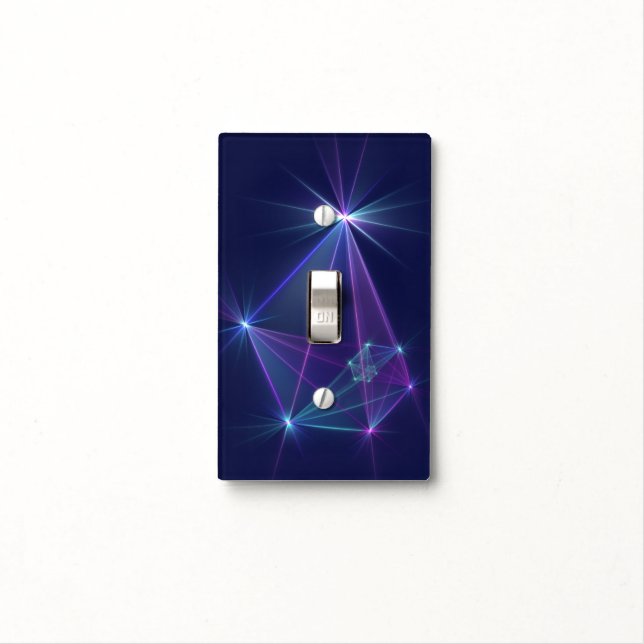 Constellation, Abstract Fantasy Fractal Art Light Switch Cover (In Situ)