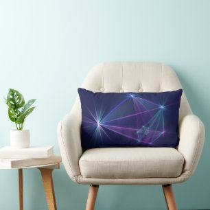 Constellation, Abstract Fantasy Fractal Art Lumbar Pillow