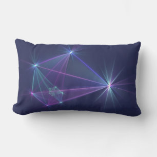 Constellation, Abstract Fantasy Fractal Art Lumbar Pillow
