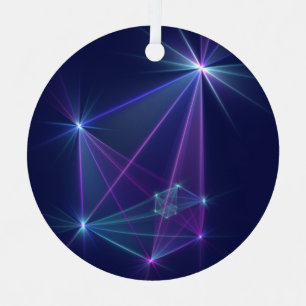 Constellation, Abstract Fantasy Fractal Art Metal Ornament