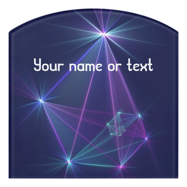 Constellation, Abstract Fantasy Fractal Art Name Door Sign (Contour Front)
