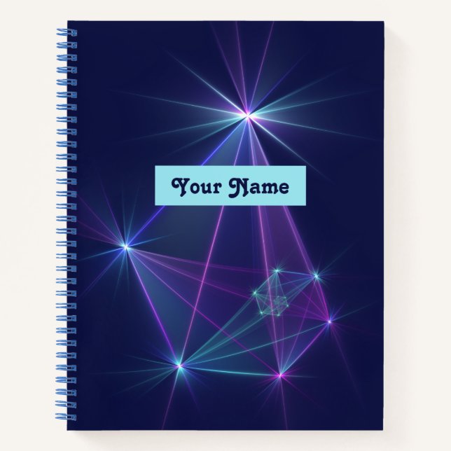 Constellation, Abstract Fantasy Fractal Art Name Notebook (Front)