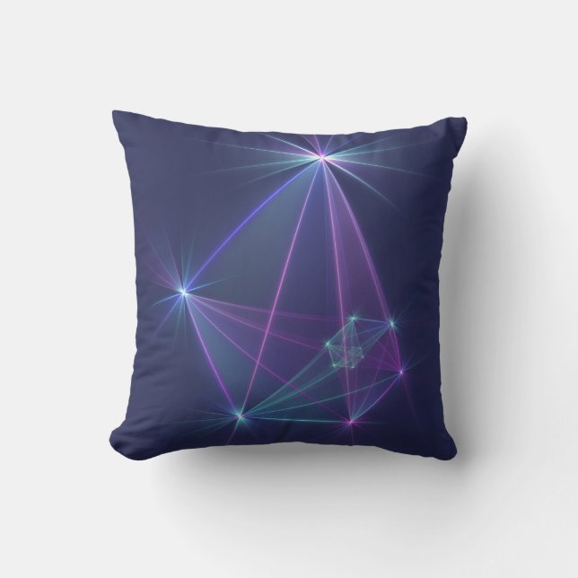 Constellation, Abstract Fantasy Fractal Art Outdoor Pillow (Front)