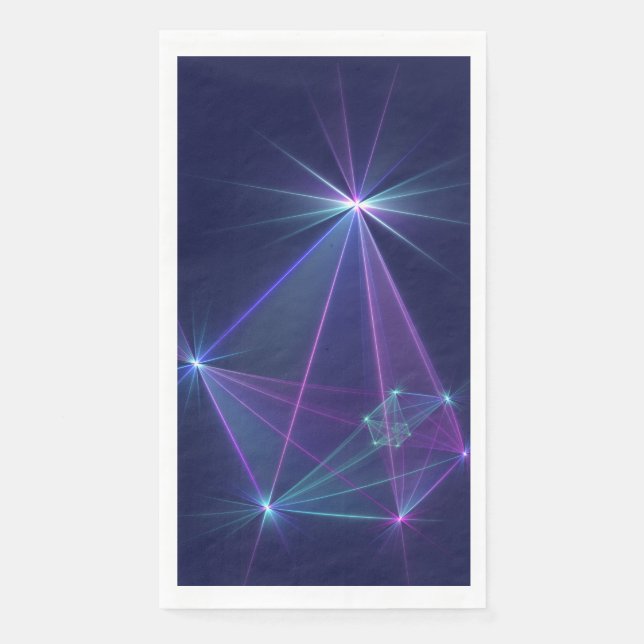 Constellation, Abstract Fantasy Fractal Art Paper Guest Towels (Front)