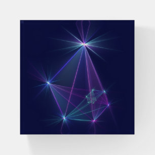 Constellation, Abstract Fantasy Fractal Art Paperweight