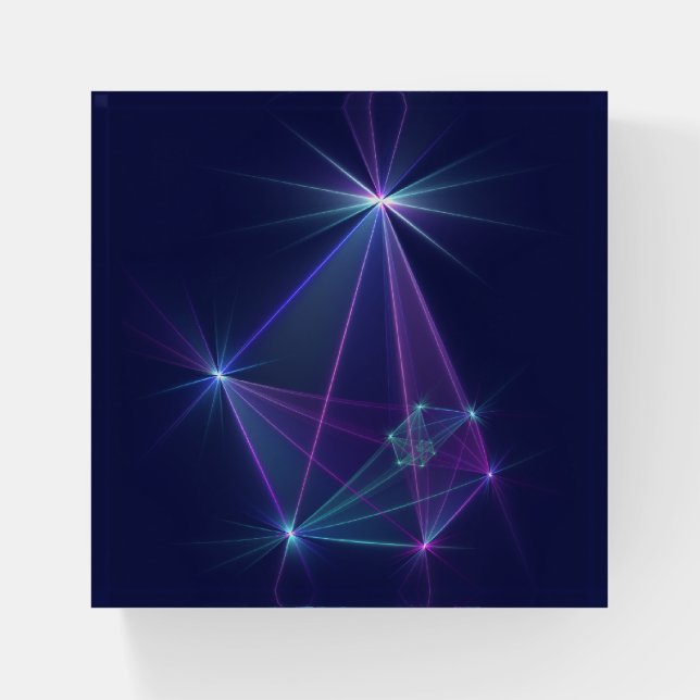 Constellation, Abstract Fantasy Fractal Art Paperweight (Front)