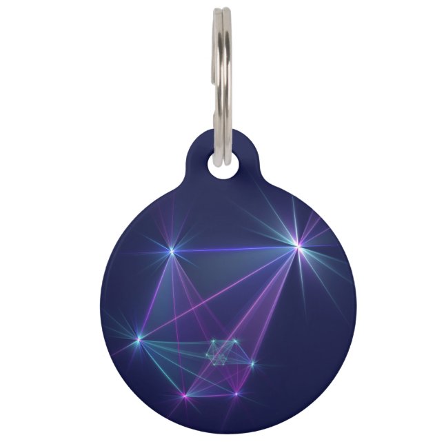 Constellation, Abstract Fantasy Fractal Art Pet ID Tag (Front)