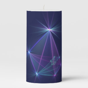 Constellation, Abstract Fantasy Fractal Art Pillar Candle