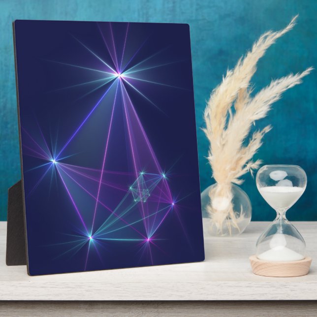 Constellation, Abstract Fantasy Fractal Art Plaque (Side)