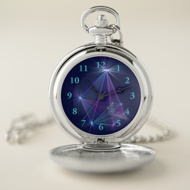 Constellation, Abstract Fantasy Fractal Art Pocket Watch (Inside)