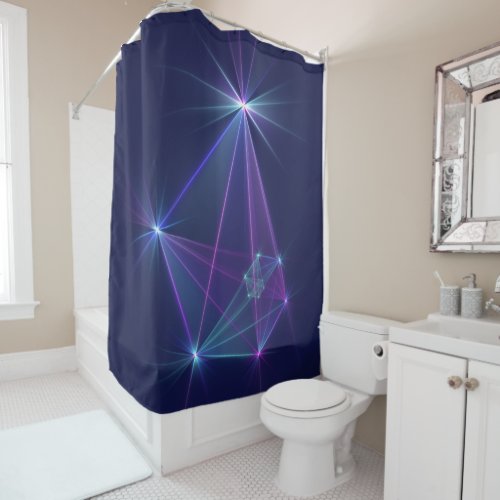 Constellation Abstract Fantasy Fractal Art Shower Curtain