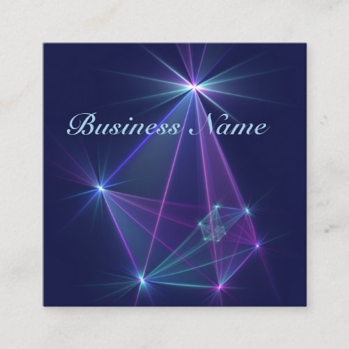 Constellation Abstract Fantasy Fractal Art Square Business Card