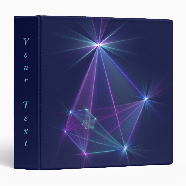 Constellation, Abstract Fantasy Fractal Art Text 3 Ring Binder (Front/Spine)