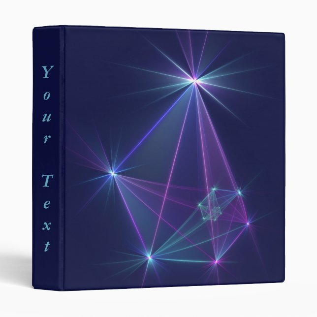Constellation, Abstract Fantasy Fractal Art Text 3 Ring Binder (Front/Spine)