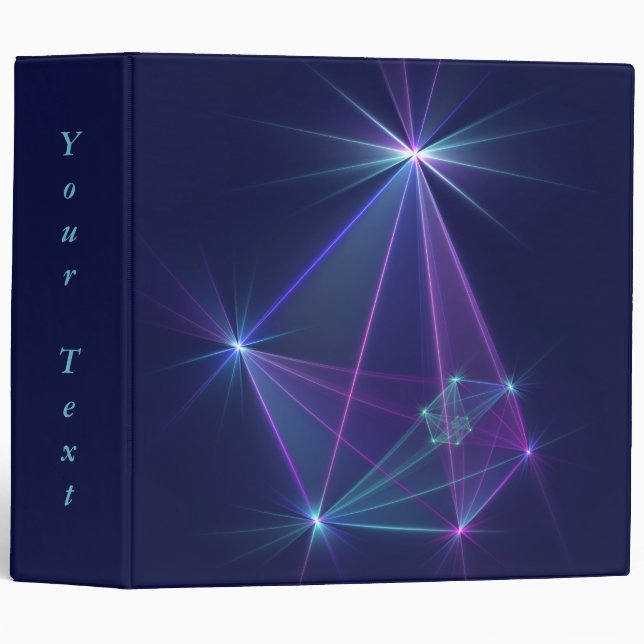 Constellation, Abstract Fantasy Fractal Art Text 3 Ring Binder (Front/Spine)