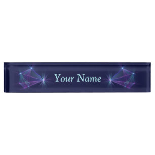 Constellation, Abstract Fantasy Fractal Art Text Desk Name Plate