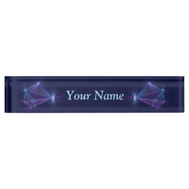 Constellation, Abstract Fantasy Fractal Art Text Desk Name Plate (Front)