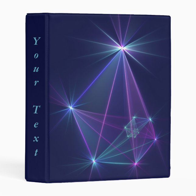 Constellation, Abstract Fantasy Fractal Art Text Mini Binder (Front/Spine)