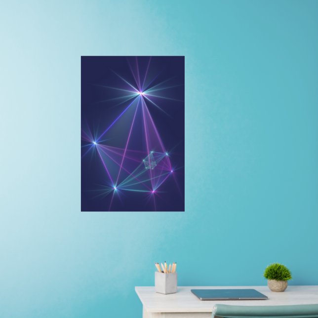 Constellation, Abstract Fantasy Fractal Art Wall Decal (Home Office)