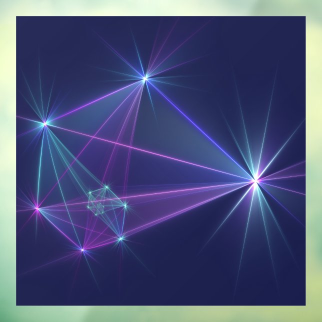 Constellation, Abstract Fantasy Fractal Art Window Cling (Sheet 3)