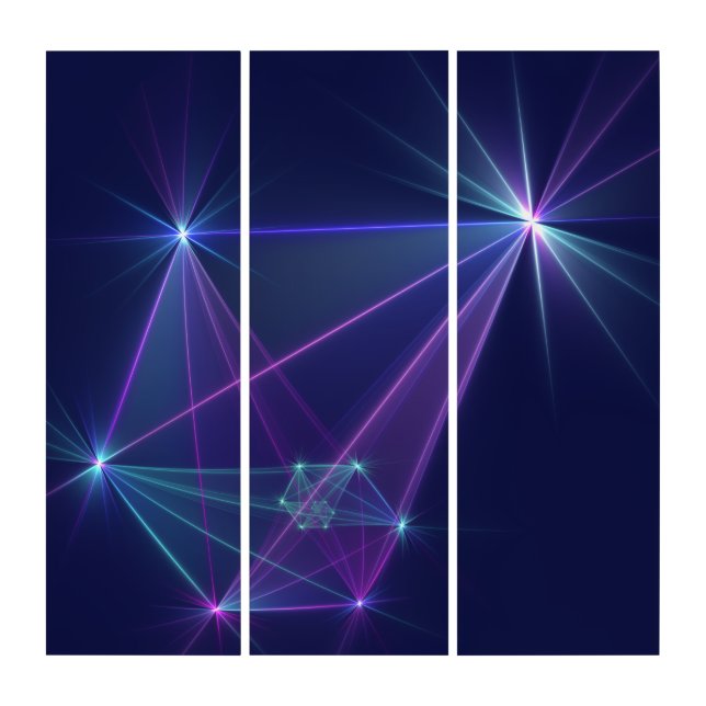 Constellation, Abstract Fantasy Fractal Triptych (Front)