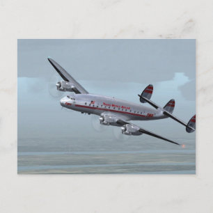 CONSTELLATION AIRPLANE -- AVIATION HISTORY! POSTCARD