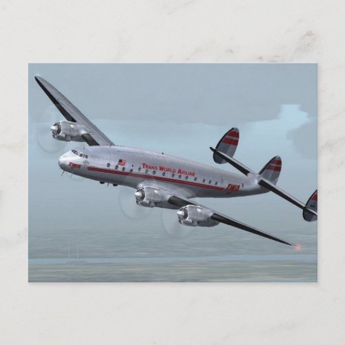 CONSTELLATION AIRPLANE POSTCARD