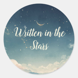 Constellation Baby Shower Favor Tag   Watercolor