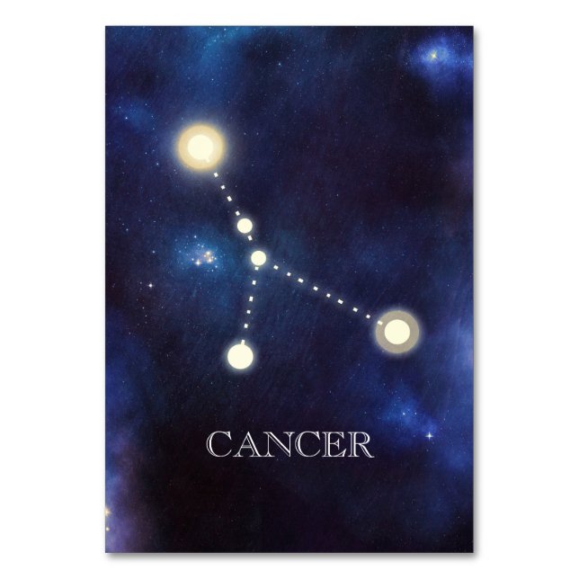 Constellation | Cancer | Wedding Table Number (Front)