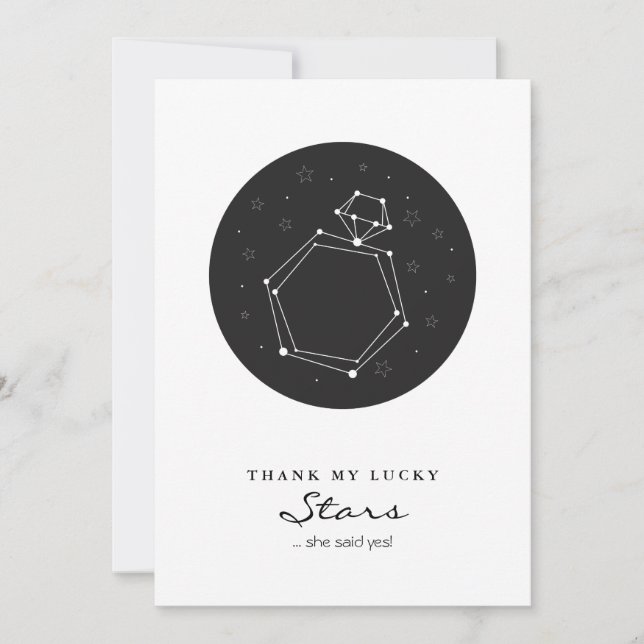 Constellation Engagement Ring Save the Date (Front)
