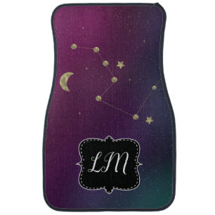Constellation Galaxy Space Nebula Monogram Car Floor Mat