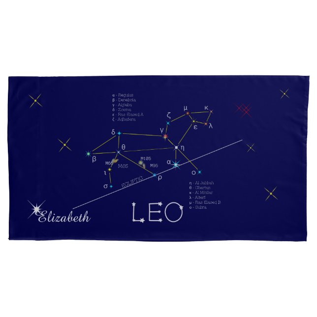 Constellation LEO unique, elegant Pillow Case (Front)