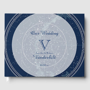 Constellation Night Sky Wedding Guest Book