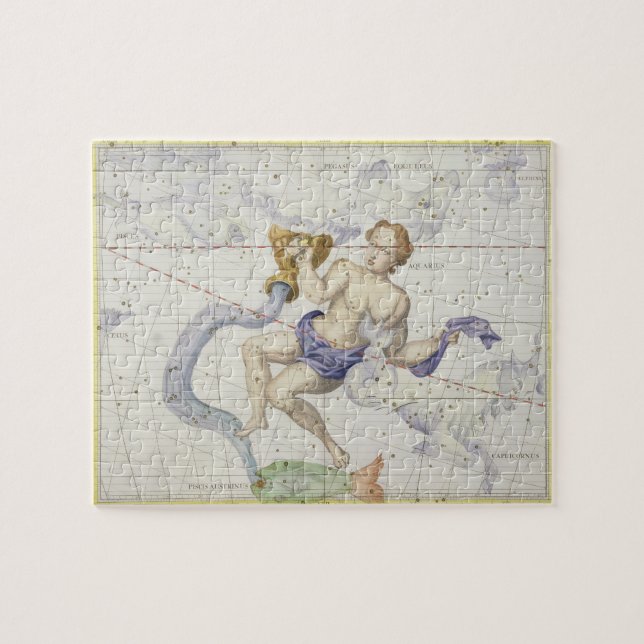 Constellation of Aquarius, plate 9 from 'Atlas Coe Jigsaw Puzzle (Horizontal)