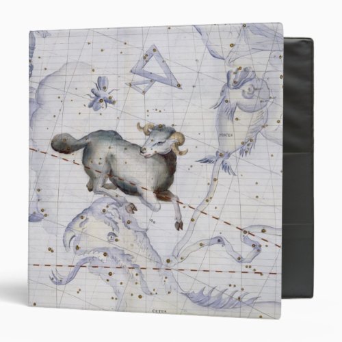 Constellation of Aries plate 4 from Atlas Coeles 3 Ring Binder