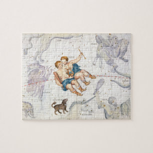 Constellation of Gemini with Canis Minor, plate 13 Jigsaw Puzzle