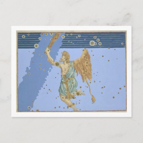 Constellation of Orion from Uranometria by Joha Postcard