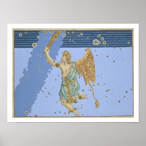 Constellation of Orion from Uranometria by Joha Poster