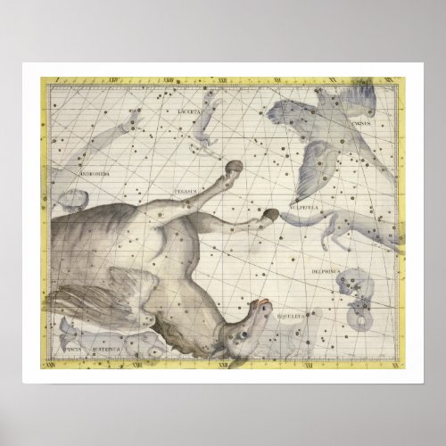 Constellation of Pegasus plate 25 from Atlas Coe Poster