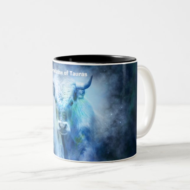Constellation of Tauras Two-Tone Coffee Mug (Front Right)