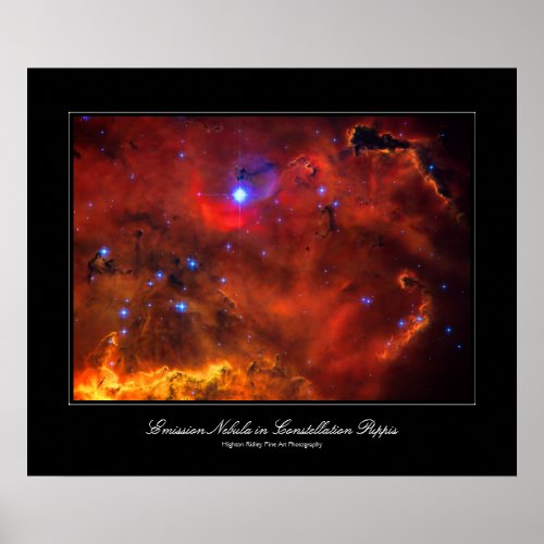 Constellation Puppis Nebula Hubble space picture Poster