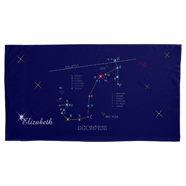 Constellation SCORPIUS unique, impressive Pillow Case (Front)