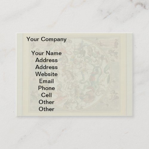 Vintage Celestial Zodiac Star Constellation Map Business Card Template